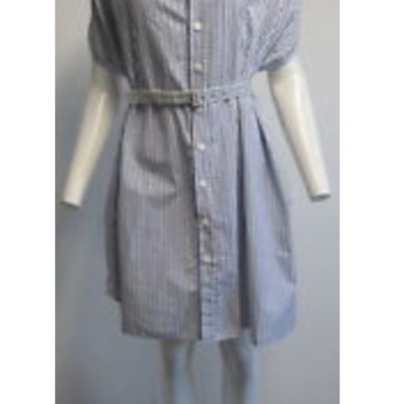 JEAN PAUL GAULTIER FEMME white/blue dress sz 40/6 - Picture 2 of 7